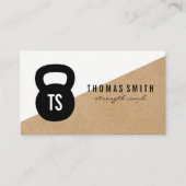 Kettle Bell Personal Trainer Geometric Visitenkarte (Vorderseite)