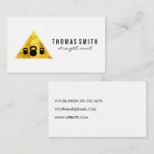 Kettle Bell Personal Trainer Goldenes Dreieck Visitenkarte (Vorne/Hinten)