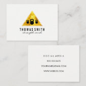 Kettle Bell Personal Trainer Goldenes Dreieck Visitenkarte (Vorne/Hinten)