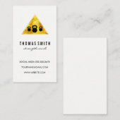 Kettle Bell Personal Trainer Goldenes Dreieck Visitenkarte (Vorne/Hinten)