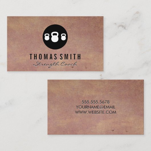 Kettle Bell Personal Trainer | Hintergrundinformat Visitenkarte (Vorne/Hinten)