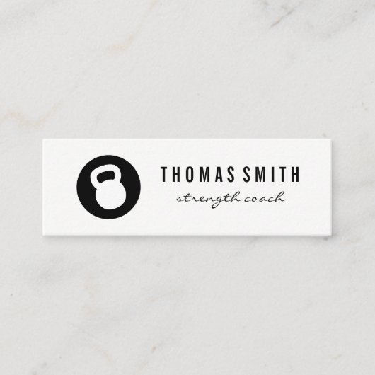 Kettle Bell Personal Trainer Mini Visitenkarte (Vorderseite)