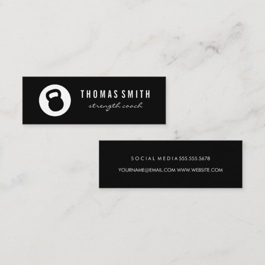 Kettle Bell Personal Trainer Mini Visitenkarte (Vorne/Hinten)