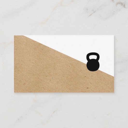 Kettle Bell Personal Trainer | Monogramm Visitenkarte (Rückseite)