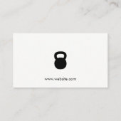 Kettle Bell Personal Trainer Naturfarbblock Visitenkarte (Rückseite)