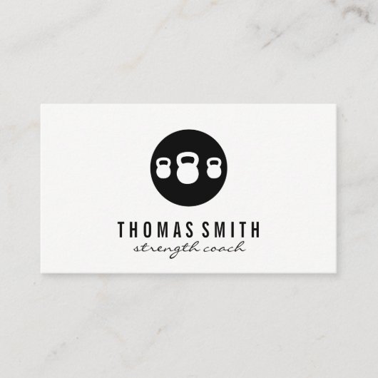 Kettle Bell Personal Trainer Visitenkarte (Vorderseite)