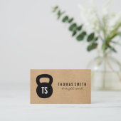 Kettle Bell Personal Trainer Visitenkarte (Stehend Vorderseite)