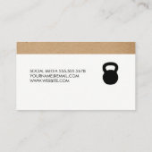 Kettle Bell Personal Trainer Visitenkarte (Rückseite)