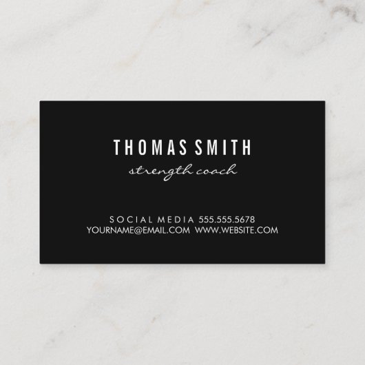 Kettle Bell Personal Trainer Visitenkarte (Rückseite)