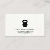 Kettle Bell Personal Trainer Visitenkarte (Rückseite)