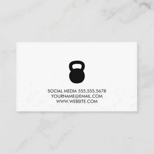 Kettle Bell Personal Trainer Visitenkarte (Rückseite)