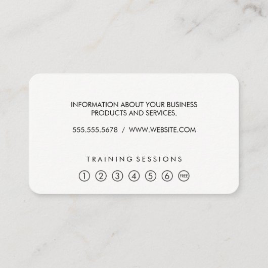 Kettle Bells Fitness Coach Treuhandkarten Treuekarte (Rückseite)