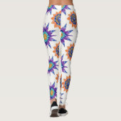 Kettle Bells Floral Mandalas Seamless Pattern Leggings (Rückseite)