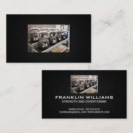Kettle Bells | Gym Weights Visitenkarte (Vorne/Hinten)