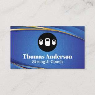 Kettle Bells-Logo Gesundheitliche Fitness Visitenkarte