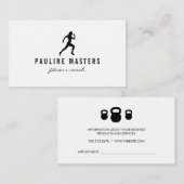 Kettle Bells Sprinter Fitness Coach Ernennung Terminkarte (Vorne/Hinten)