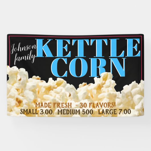 Kettle Corn Popcorn Werbebanner Banner (Horizontal)