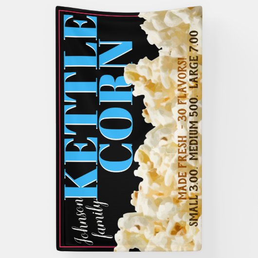 Kettle Corn Popcorn Werbebanner Banner (Vertikal)