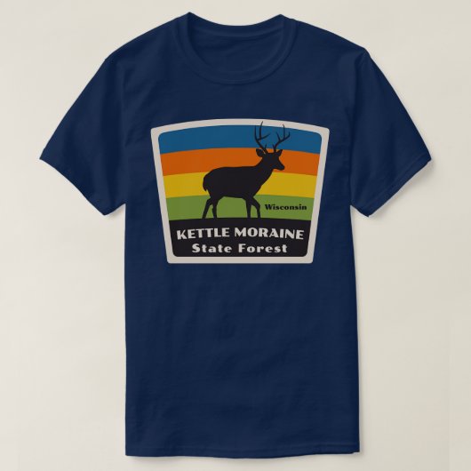 Kettle Moraine Staat Forest Wisconsin Roaming Deer T-Shirt (Design vorne)