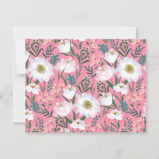 Kettle & Tee Tin Pink Blumenstrauß Karte (Rückseite)