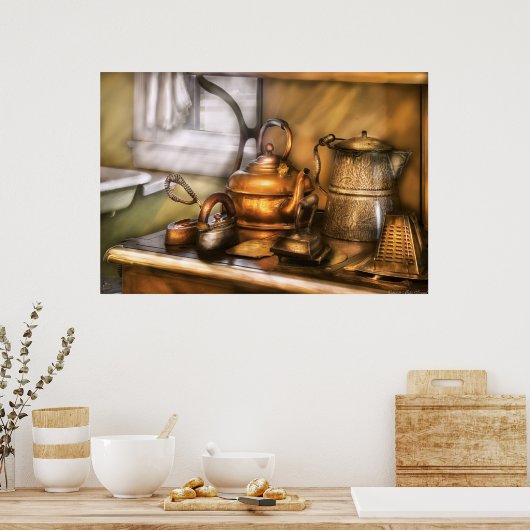 Kettle - Teeköpfe und Ironen Poster (Küche)