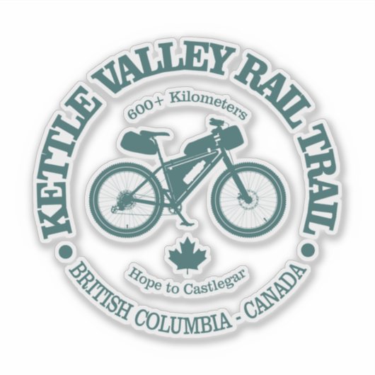 Kettle Valley Rail Trail (Radfahren) Aufkleber (Vorderseite)