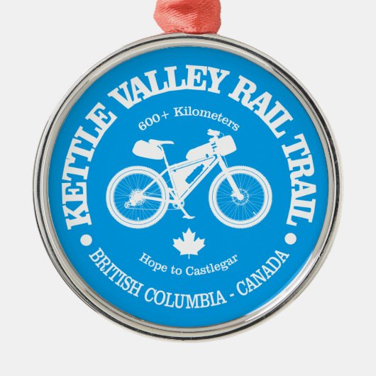 Kettle Valley Rail Trail (Radfahren) Ornament Aus Metall (Vorne)