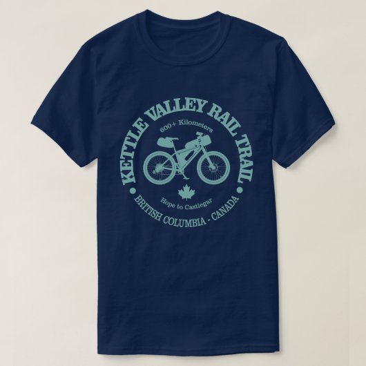 Kettle Valley Rail Trail (Radfahren) T-Shirt (Design vorne)