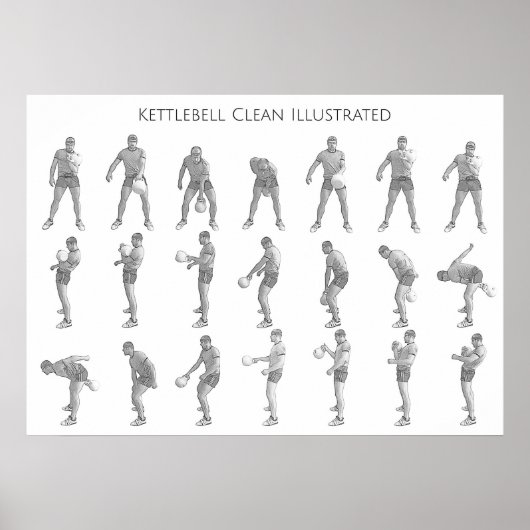 Kettlebell 1 Arm Clean Poster (Vorne)