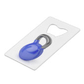 Kettlebell auf Weiß Geldbeutel Flaschenöffner (Rückseite Schrägansicht)