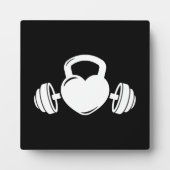 Kettlebell Barbell Liebe - Gym Workout Motivierend Fotoplatte (Vorderseite)