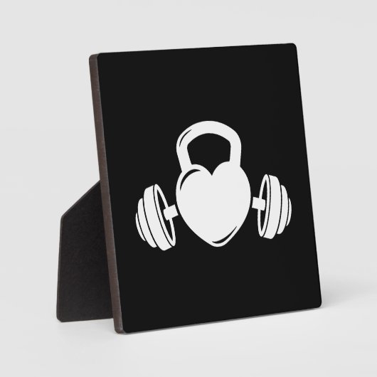 Kettlebell Barbell Liebe - Gym Workout Motivierend Fotoplatte (Vorderseite)