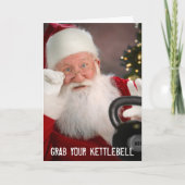 Kettlebell Christmas Card Feiertagskarte (Vorderseite)