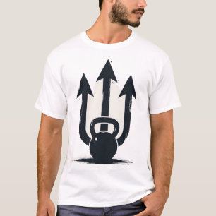 Kettlebell Dreizack   Dreifacher Pfeil Stärke & Kr T-Shirt