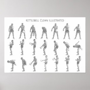 Kettlebell ein Arm sauber Poster