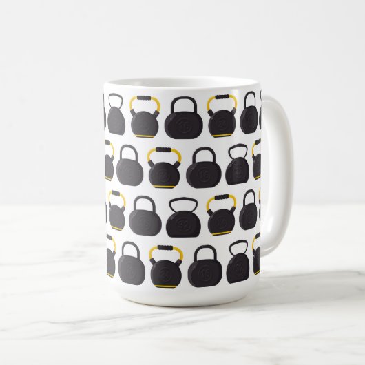Kettlebell Fitness Mug Kaffeetasse (VorderseiteRechts)