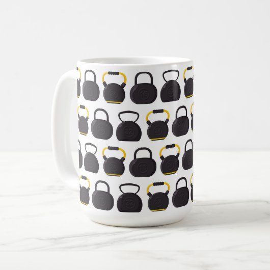 Kettlebell Fitness Mug Kaffeetasse (Vorderseite Links)
