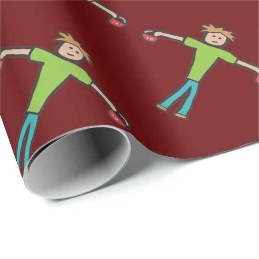 Kettlebell Geschenkpapier (Rolleneckpunkt)