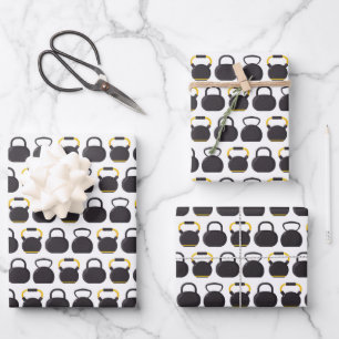 Kettlebell-Geschenkpapier, Fitness-Geschenkverpack Geschenkpapier Set