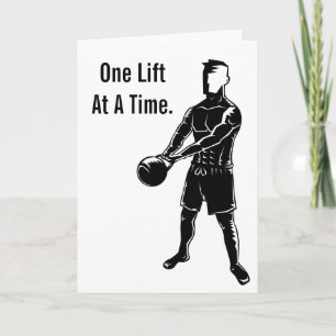 Kettlebell-Gewichte Workout Fitness Motivierend Karte