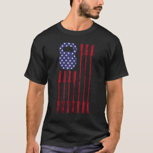 Kettlebell Gym Workout American Flag USA 4. J T-Shirt