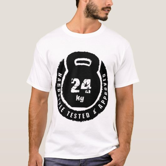 Kettlebell: Hardstyle prüfte u. anerkanntes 24kg T-Shirt (Vorderseite)