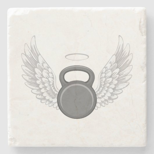 Kettlebell Heaven Steinuntersetzer (Vorderseite)