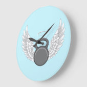 Kettlebell-Himmel Große Wanduhr (Winkel)