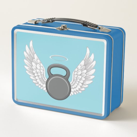 Kettlebell-Himmel Metall Brotdose (Vorderseite)