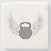 Kettlebell-Himmel Steinuntersetzer (Vorderseite)