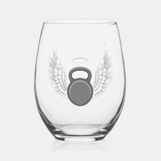 Kettlebell-Himmel Weinglas Ohne Stiel (Rückseite)