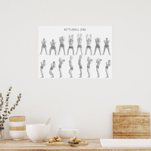Kettlebell Jerk Poster (Küche)
