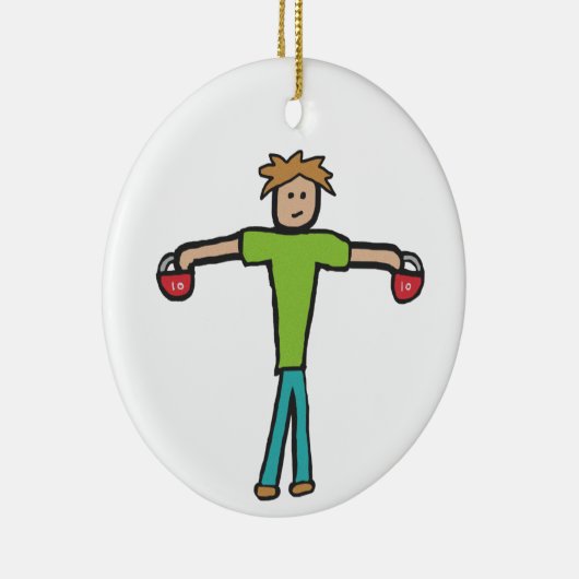 Kettlebell Keramik Ornament (Rechts)