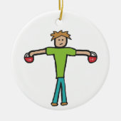 Kettlebell Keramik Ornament (Vorne)